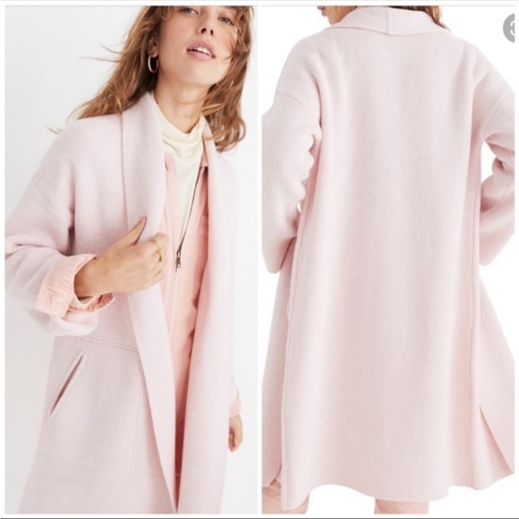 Madewell Sweaters - Madewell Rivington Pink Peony Sweater Coat L